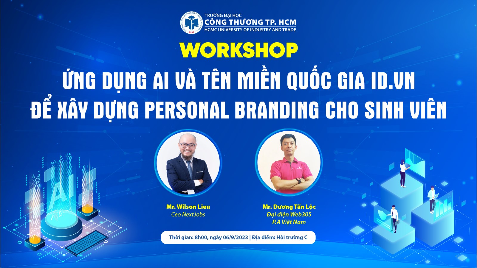 Tổ chức Workshop Ứng dụng AI và tên miền Quốc gia ID.VN để xây dựng Personal branding cho sinh viên