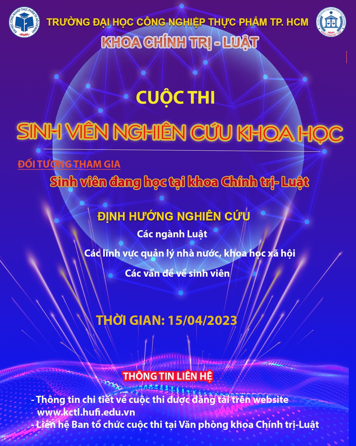Tổ chức cuộc thi “Sinh viên nghiên cứu khoa học”  của Khoa Chính trị - Luật năm học 2022 - 2023