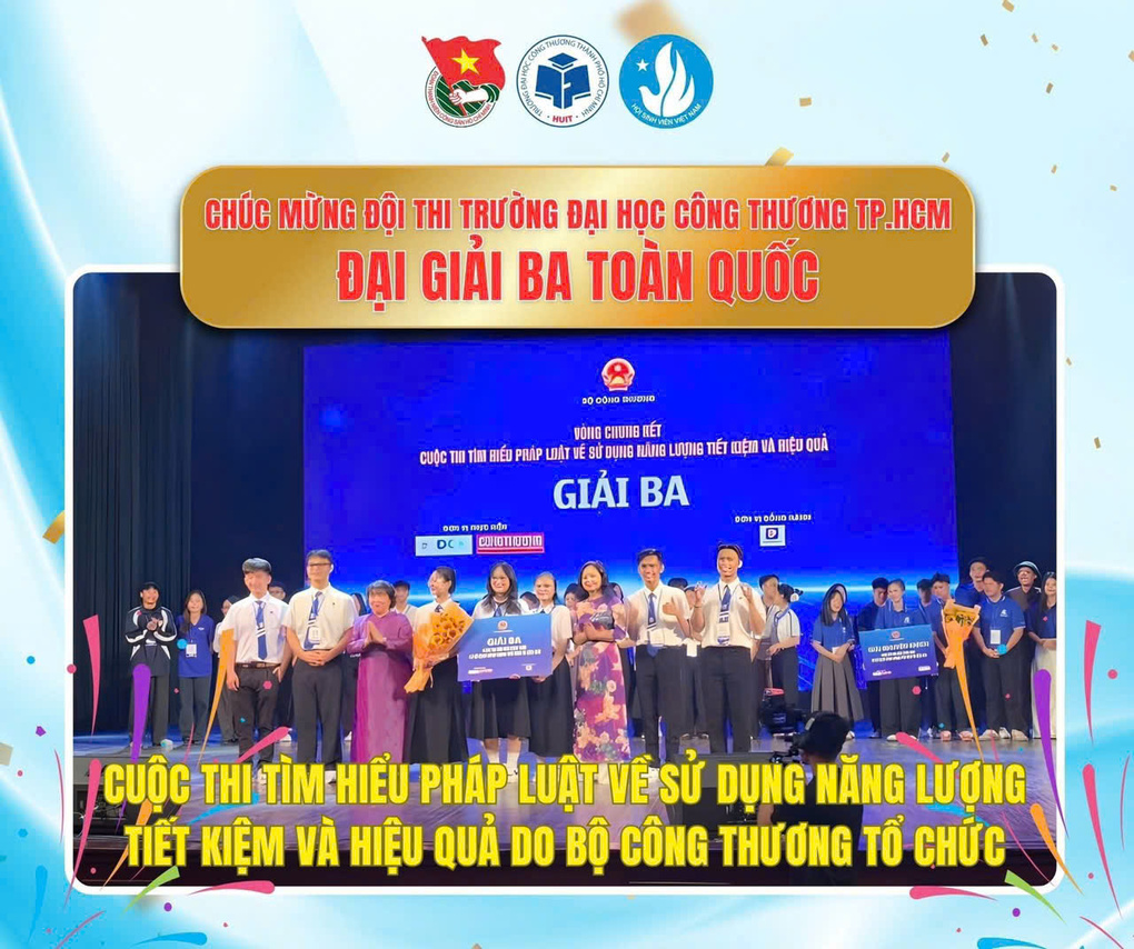 Đội Trường Đại học Công Thương TP. Hồ Chí Minh Xuất Sắc Đạt Giải Ba và Giải Yêu Thích Nhất tại Chung Kết Cuộc Thi “Tìm Hiểu Pháp Luật về Sử Dụng Năng Lượng Tiết Kiệm và Hiệu Quả”